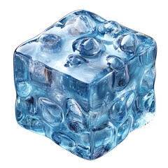 Ice Cube. Refreshing, Cool, Drink. Isolated On White.