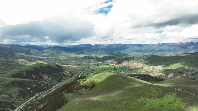 Breathtaking 4K UHD aerial and time-lapse footage of Daocheng Yading in Sichuan Province, a renowned natural reserve and tourist attraction famous for its Three Holy Mountains.
