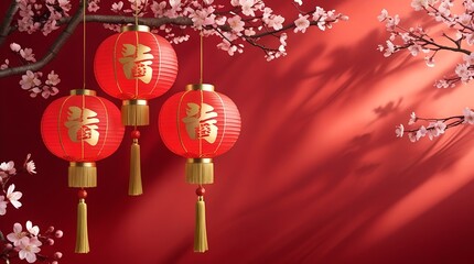 Decorations for the Chinese New Year. Chinese lantern festival..