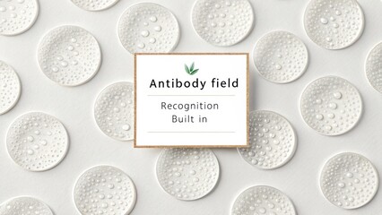 Circular transparent elements with droplets showcasing modern design and technology for scientific and medical themes