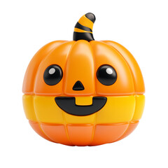 Cute 3D Pumpkin Character For Halloween.