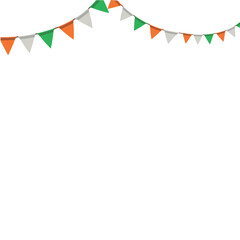 Indian National Celebration Garland for Republic Day Festive Event Graphic Element