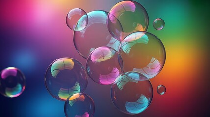 Colorful Bubbles Floating , bubbles, colorful, floating, gradient, transparent, background