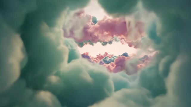 Colorful cloud formation with ring shape