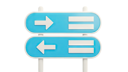 Directional Signpost with Left and Right Arrows