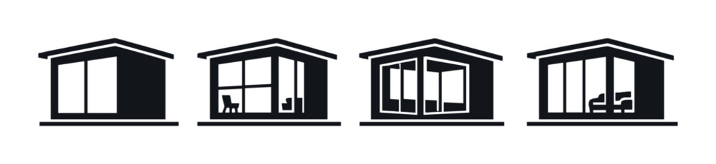 Minimalist modern house designs with large windows