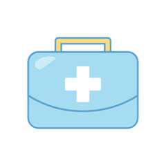 Obraz premium A medical bag or first aid kit with a cross symbol for emergency response