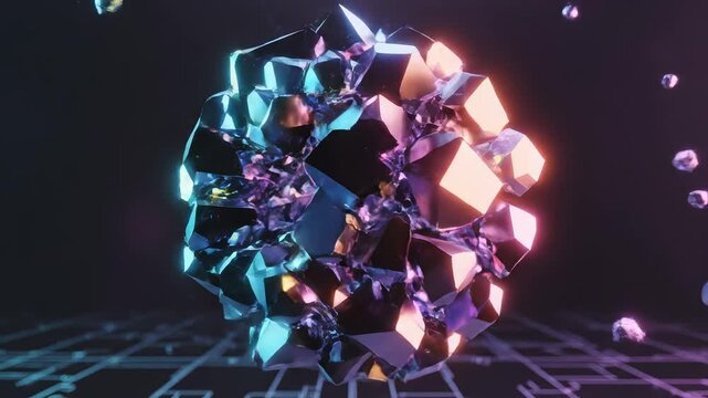 Colorful Crystal Cluster