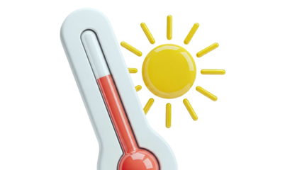 Thermometer and Sun Icon