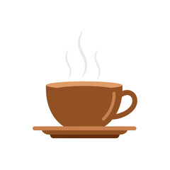 Obraz premium Steaming Hot Coffee Cup on Saucer, Cozy Morning Beverage