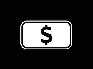 Obraz premium Dollar sign symbol icon for financial and monetary concepts