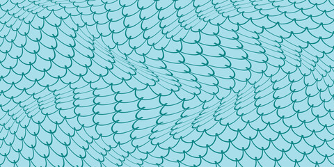 simple fish scale wave pattern art for banner poster background.