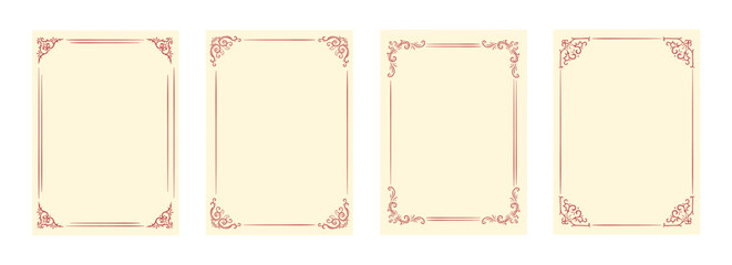 Set of calligraphic design elements and page decor.	