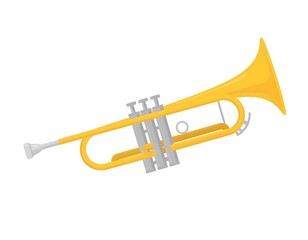 Obraz premium Yellow trumpet, angled view