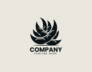 Obraz premium Edamame soybean symbol is illustrated as clean black vector logo design