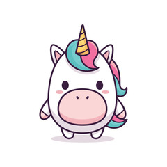 Adorable Cartoon Unicorn Illustration