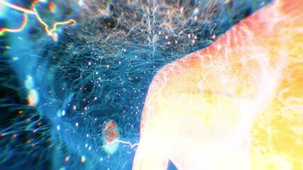 Neurons Inside Brain Representing Animation Learning Signals. Abstract Visualization of 3d Advanced Technology In Science Active Human Medicine Artificial Intelligence and Cognitive Research 4k - Powered by Adobe