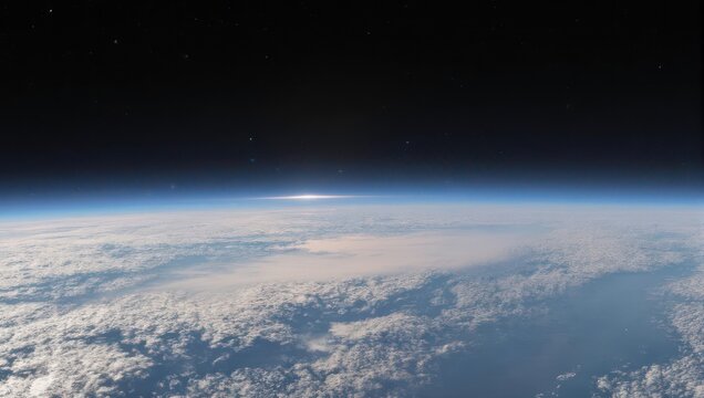 Earths Atmosphere and Cloudscape from Space - A Stunning View.