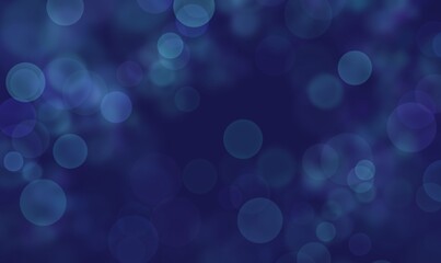 A dark blue background with a multitude of blurry, glowing blue circles scattered throughout, creating a dreamy and mysterious atmosphere.