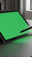 Digital Tablet with Green Screen and Stylus.