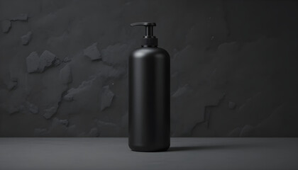 Luxury Black Cosmetic Bottle Mockup &ndash; Best for Premium Skincare Brands, Beauty Ads, and Packaging Design