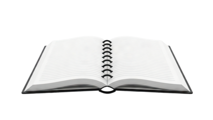 Open Lined Notebook with Spiral Binding