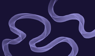 Fototapeta premium A stunning purple ribbon flows elegantly against a dark blue background, creating a beautiful and artistic design that evokes a sense of luxury and sophistication.
