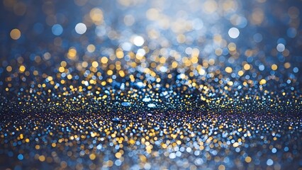 Sparkling Glitter Background with Bokeh Lights.
