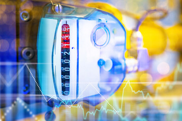 Energy metering technology records consumption data, displaying measurement values and supporting...