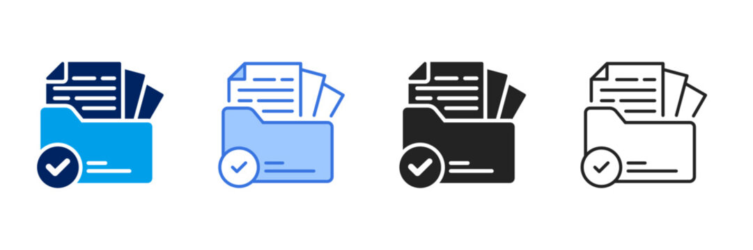 Documentation Icon Set Different Style Collection. 