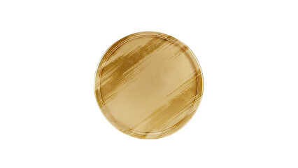 Gold Circular Plate with Brushed Texture