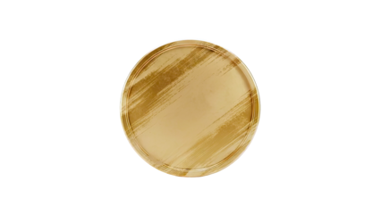 Gold Circular Plate with Brushed Texture
