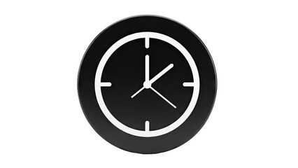 Minimalist Black Clock Icon