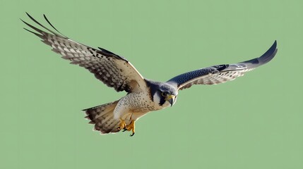 Hawk Flying Low With Focus On Prey