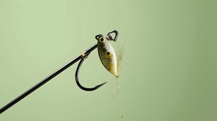 Sharp Fishing Hook With Gold Lure