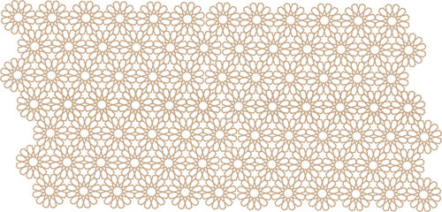 Seamless Floral Pattern in Beige on White Background