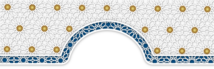 Ornate Architectural Border with Geometric Floral Pattern