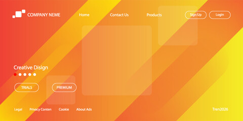 Abstract modern graphic element. Dynamical colored forms and waves. Gradient abstract banner with flowing liquid shapes. Template for the design of a website landing page or background.