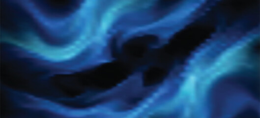 Abstract background, flowing sapphire blue and cyan light effects, creating soft, wavy gradients and dark, velvety voids.