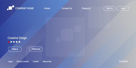 Abstract modern graphic element. Dynamical colored forms and waves. Gradient abstract banner with flowing liquid shapes. Template for the design of a website landing page or background.