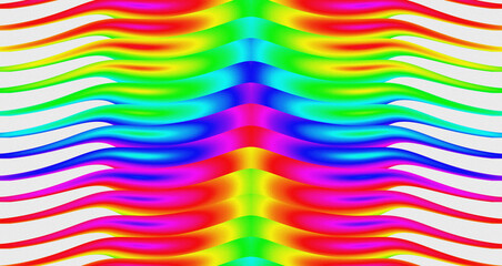 Abstract Rainbow Line Waves with Grainy Noise Texture Background