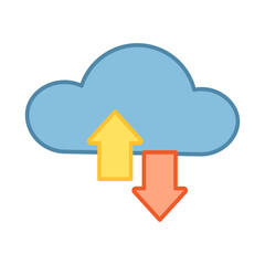 Line icon illustrating media synchronization and connectivity across multiple digital devices
