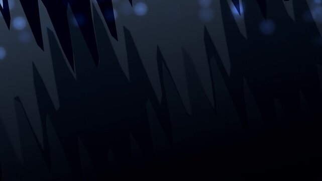 Dark Abstract Background with Jagged Shapes and Bokeh Lights.