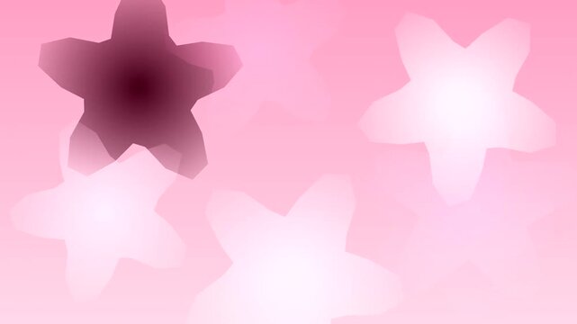 Soft Pink Star Shapes Abstract Background Animation.