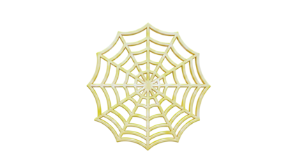 Golden 3D Spider Web Graphic
