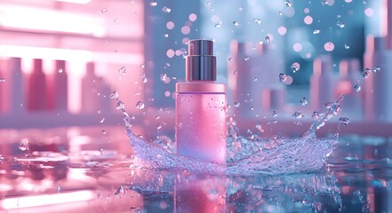 Cosmetic display on exhibition booth