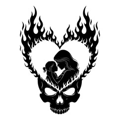 Floral Daisy Native Headdress Profile Silhouette Vector