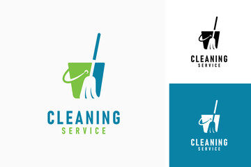 Cleaning service logo symbol icon design