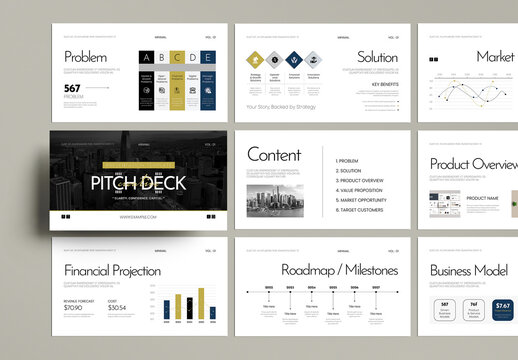 Pitch Deck Presentation Template for Startup and Investors