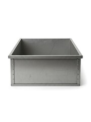 A simple galvanized metal container for storage